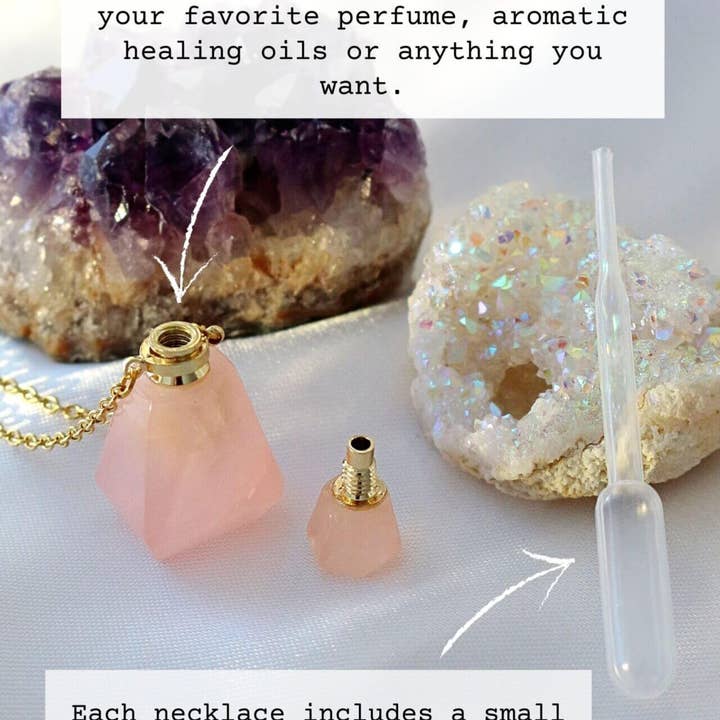 Divine Dulcet - Wholesale Pendant/Charm Necklace - Magic Potion Bottles | 24 Karats Natural Crystals Necklaces