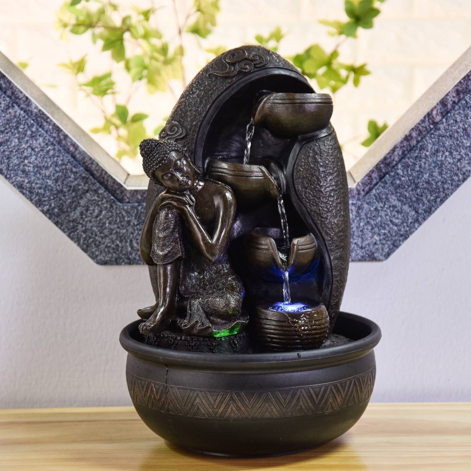 Zen'Arôme - Vente Décorations de table - Fontaine Bouddha Krishna Idée Cadeau Déco Ambiance Zen7