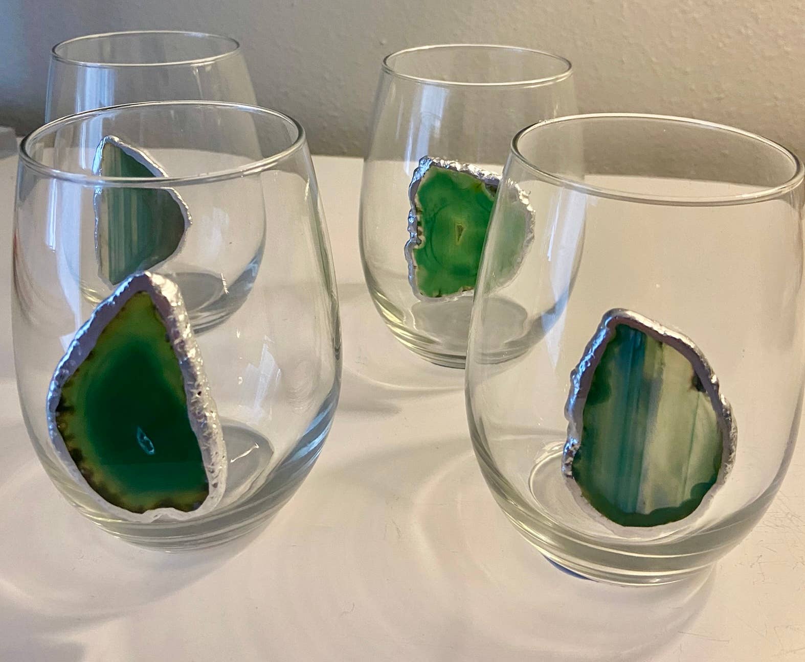 Zim Designs – Großhandel Weingläser – Agate handgefertigtes weinglas ohne stiel10