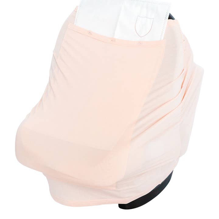 Snuggle Shield™ - Wholesale Car Seat Cover - Kids & Baby - The Snuggle Shield® LUXE Bamboo Multi-Use Antimicrobial Air Filtering Infant Cover Pink3