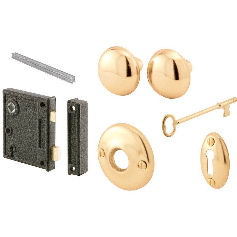 Everyday Supply Co - Wholesale Knob/Pull - Vertical Bright Brass Door Lock Set, 1-3/4 in.0