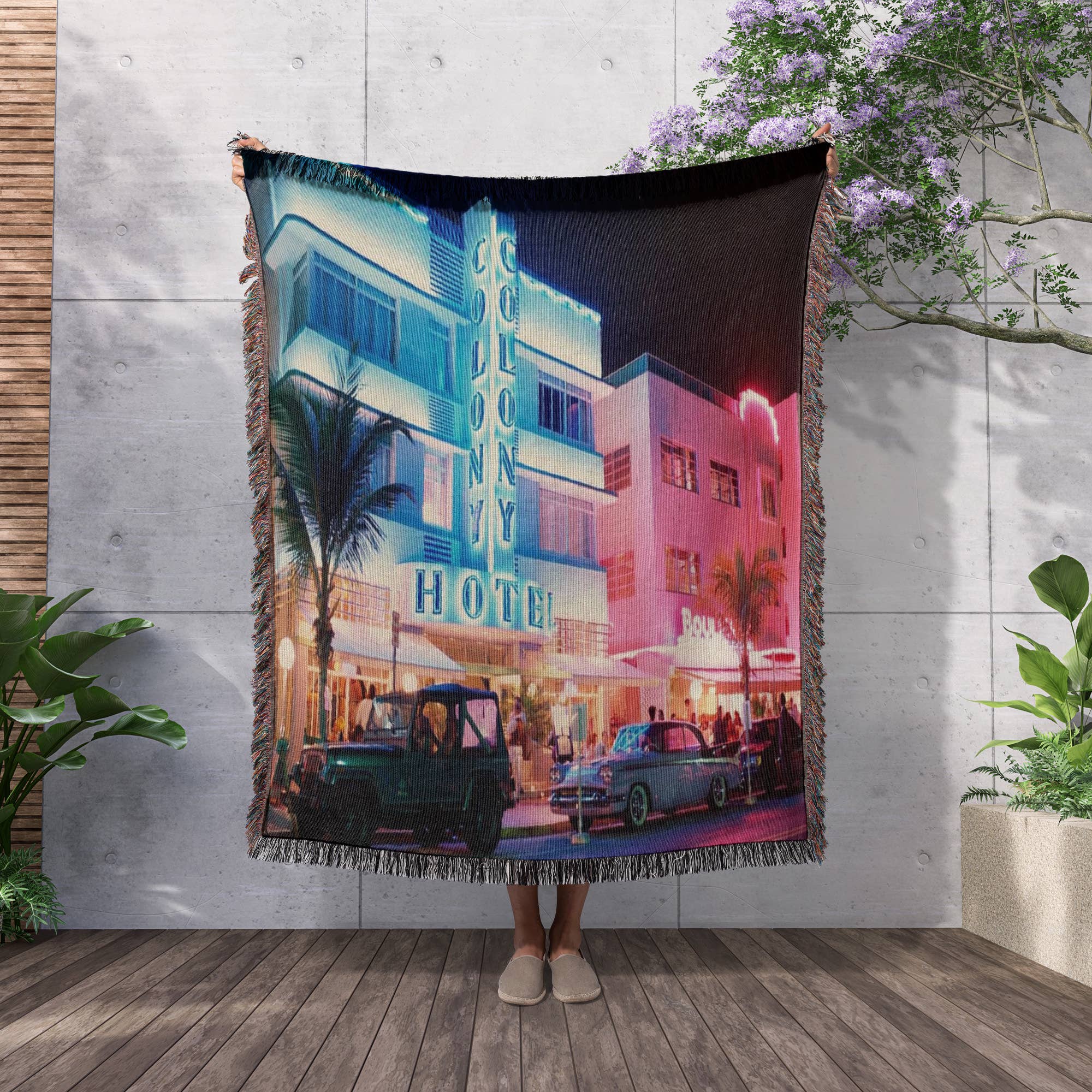 3dRose - Wholesale Throw Blanket - 3dRose, South Beach Miami, Blanket2