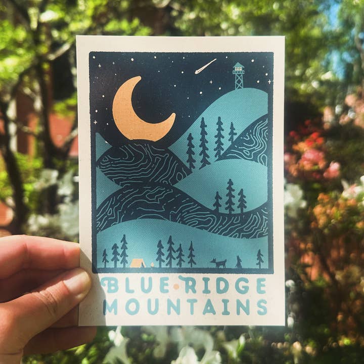 Night Ridge (The Yellow Moon) | Postcard for wholesale by Menottees