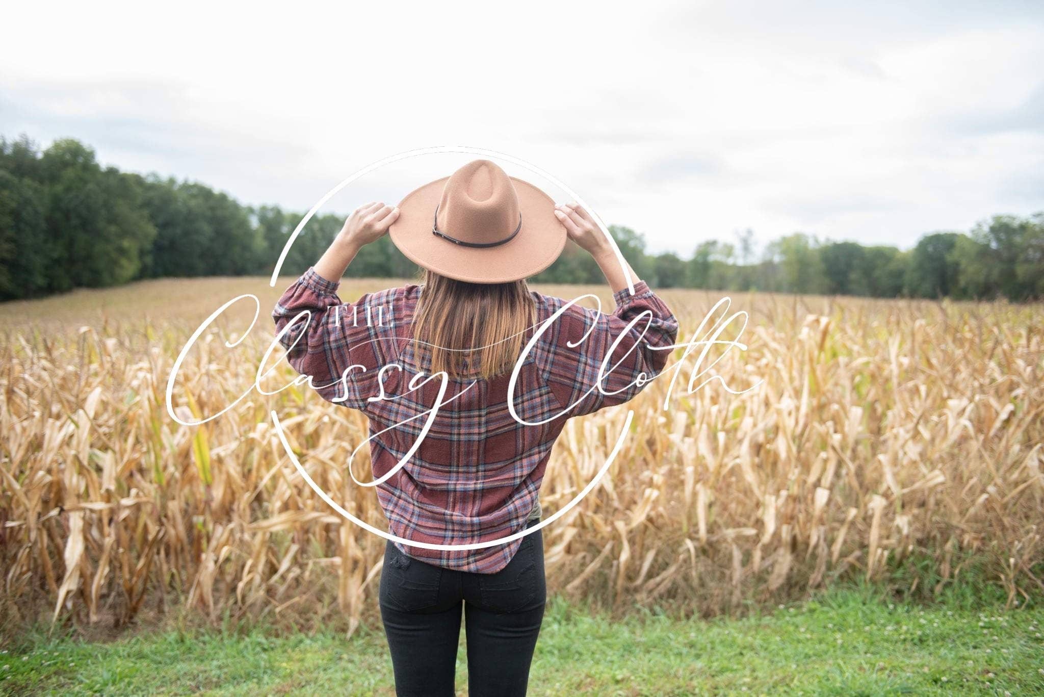 The Classy Cloth WS - Wholesale Fedora - Women's - Wide Brim Hat w/ Belt - Chocolate Tan RTS1
