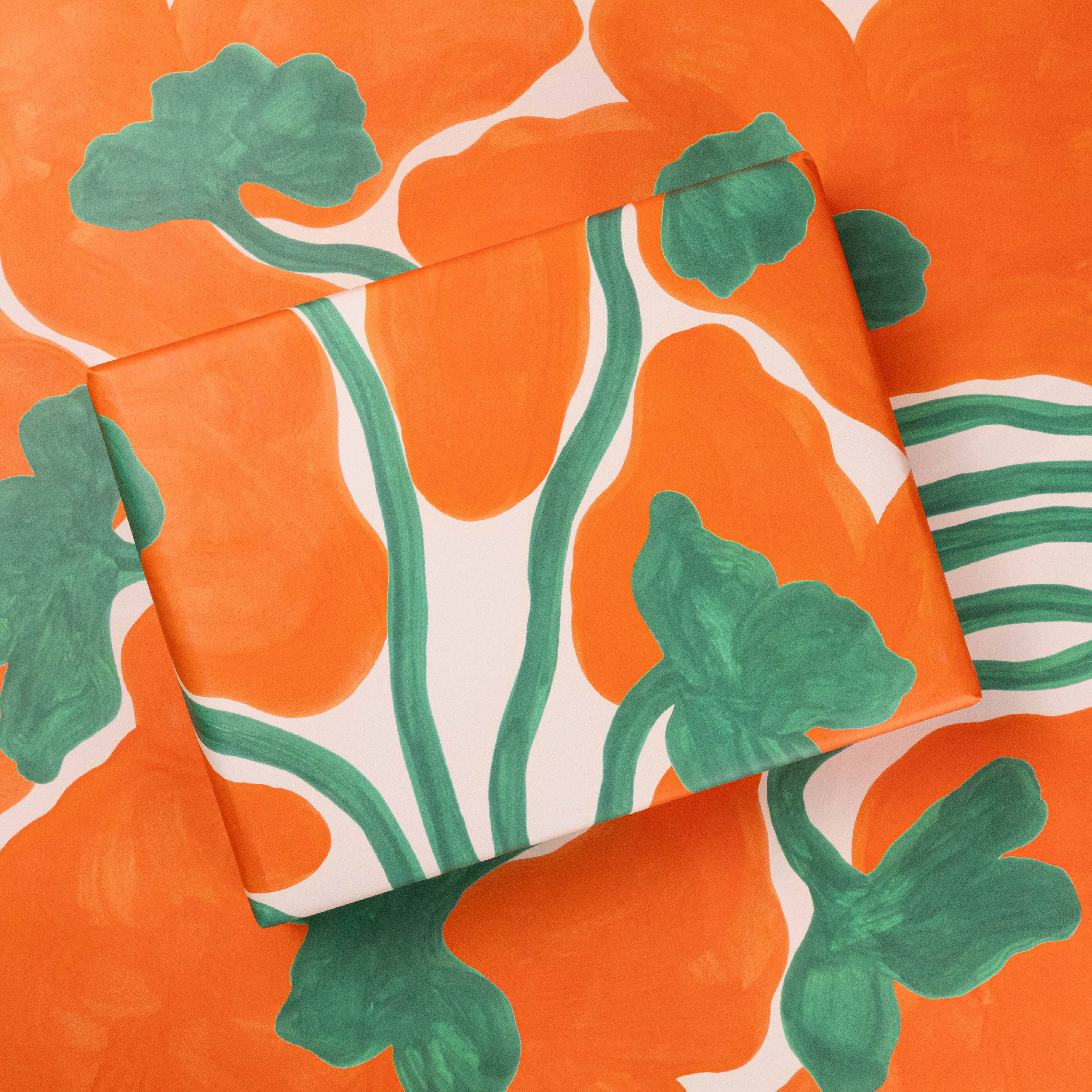 Evermade - Wholesale Flat Wrap - Poppy Gift Wrap by Liv Lee x WWF2
