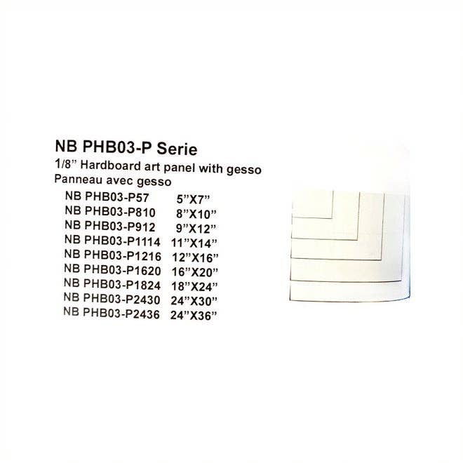 Masonite Panel Primed with Gesso for wholesale by Nobel Arts