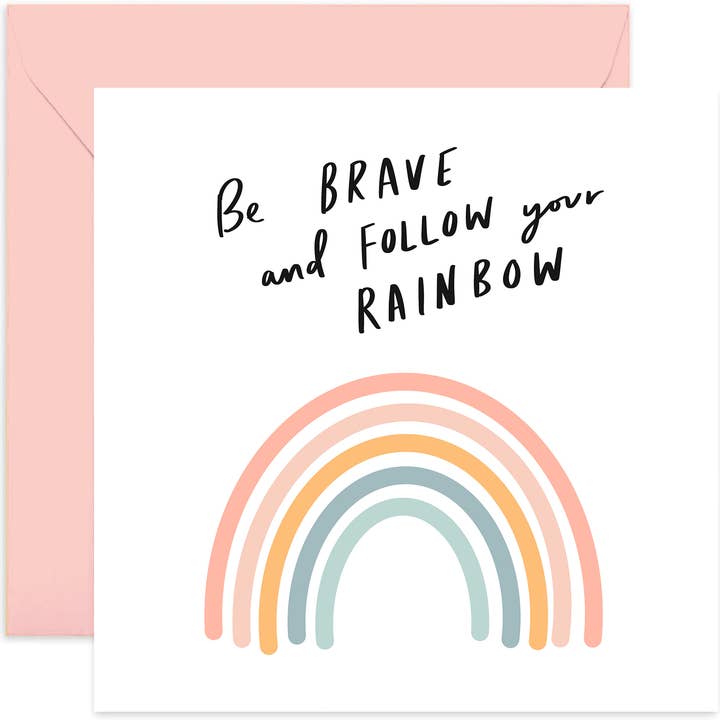 Be Brave Rainbow - Carte d'amitié - Carte d'encouragement pour la vente par Old English Company