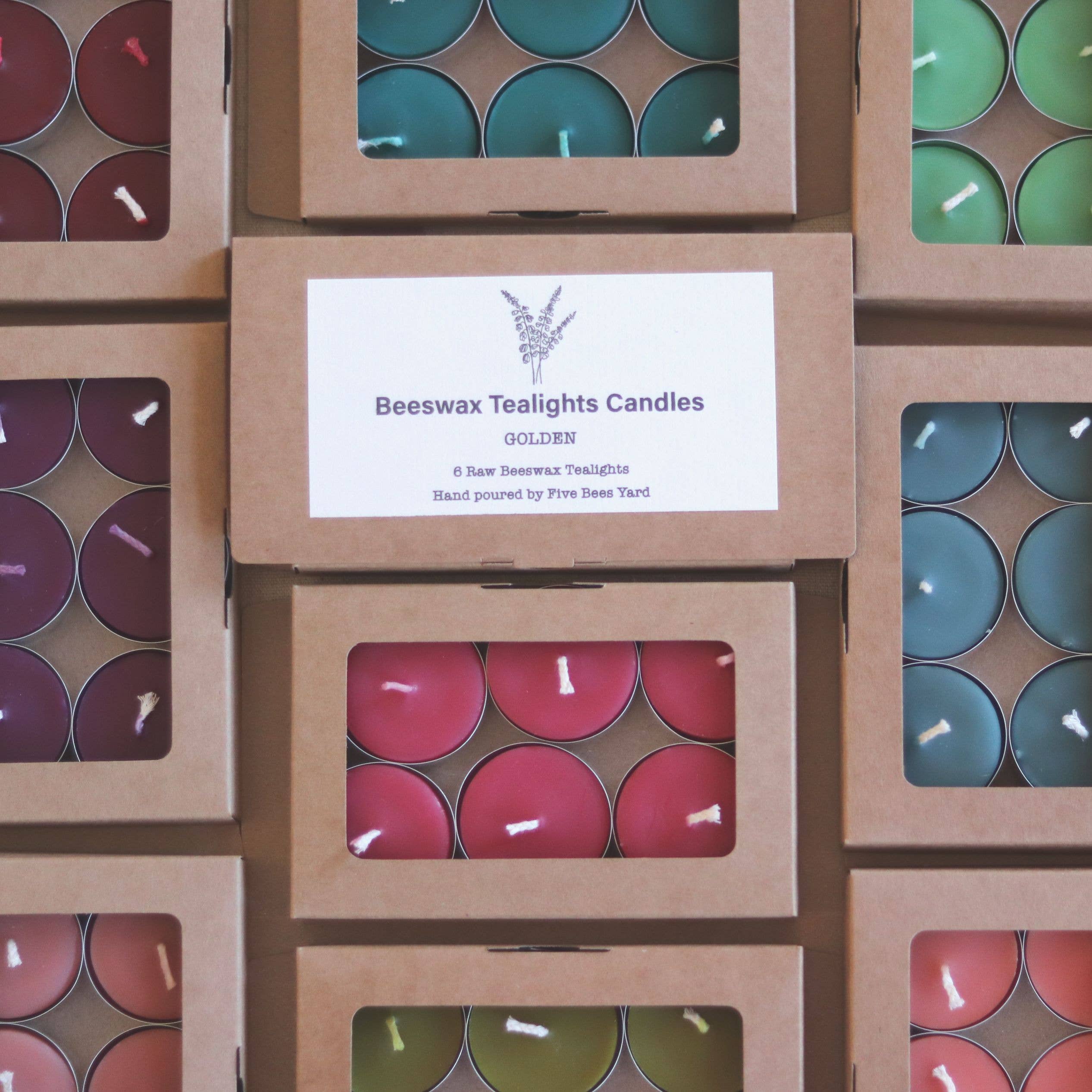 Five Bees Yard - Wholesale Theelichtjes - Theelicht Cadeauset | Verpakte Kaarsen | Set van Theelichtjes | Eco Kleurstoffen12
