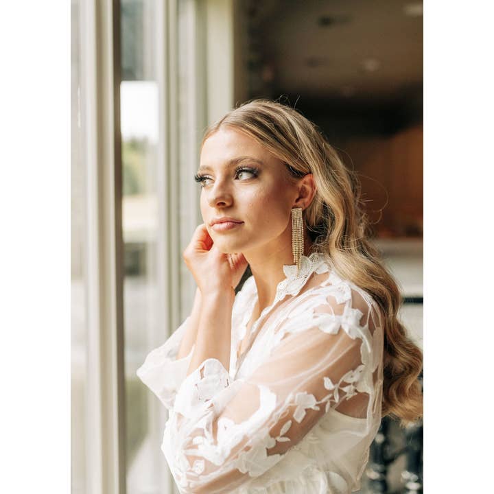 Mackleys - Wholesale Robe - Women's - PREORDER Embroidered Floral Bridal Robe & Slip4