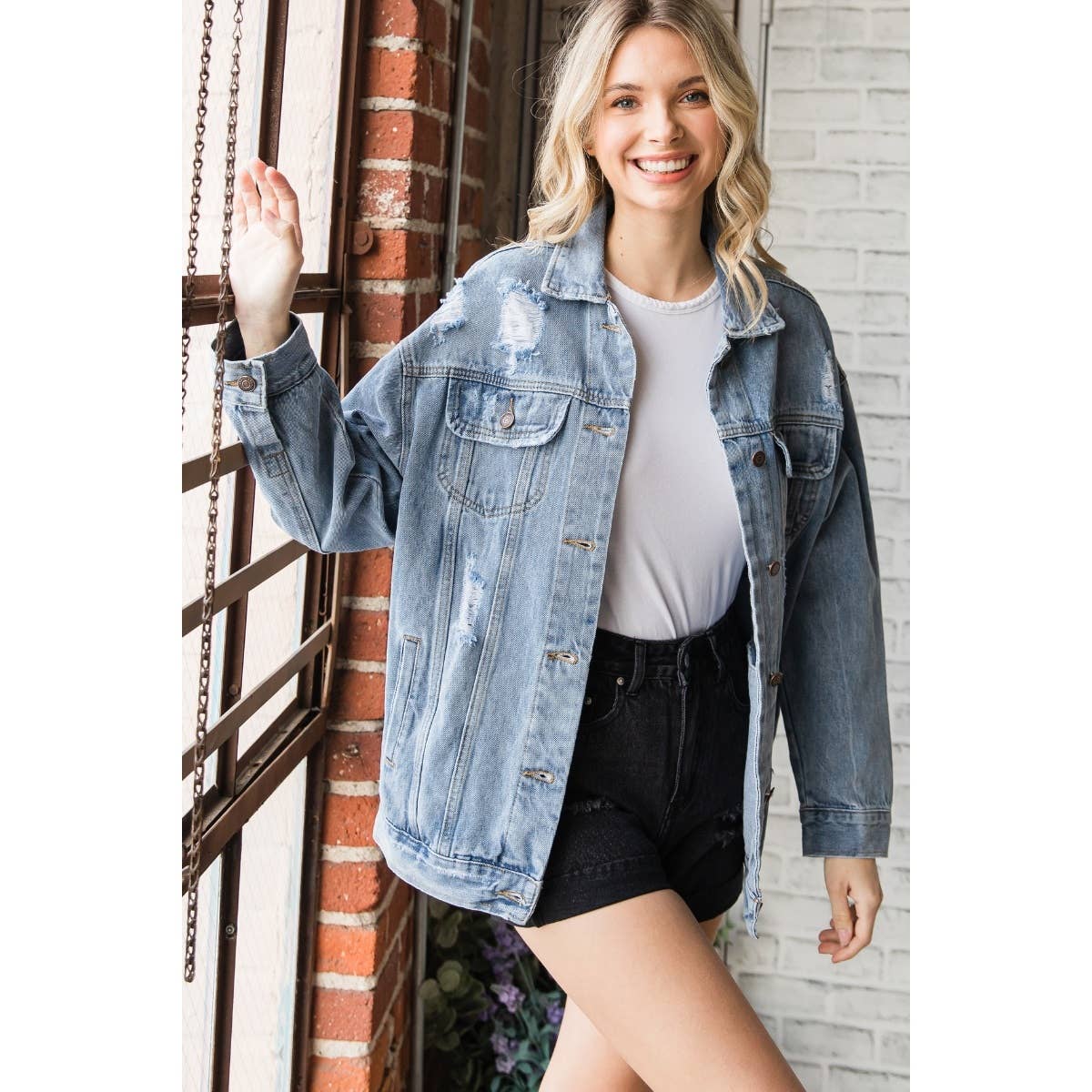 Plus Size Loose Denim Jacket With Long Sleeves And Ripped Detailing Spring  Casual Serremo Outerwear For Women T200319 From Xue04, $22.38 | DHgate.Com