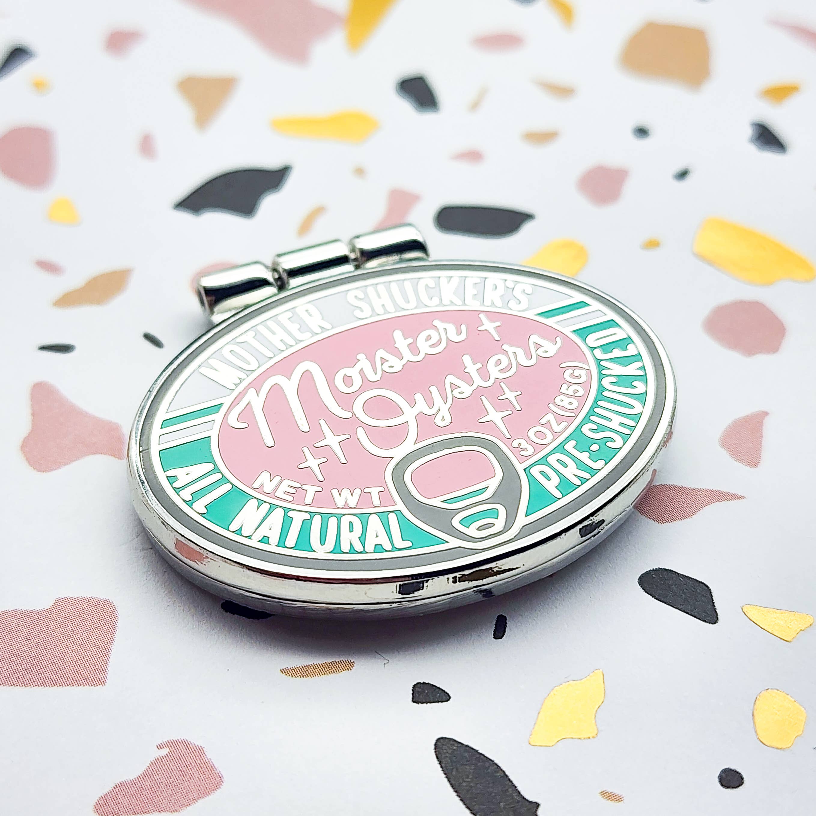 Toku Arts - Wholesale Lapel Pin/Button - Tinned Oysters Enamel Pin5