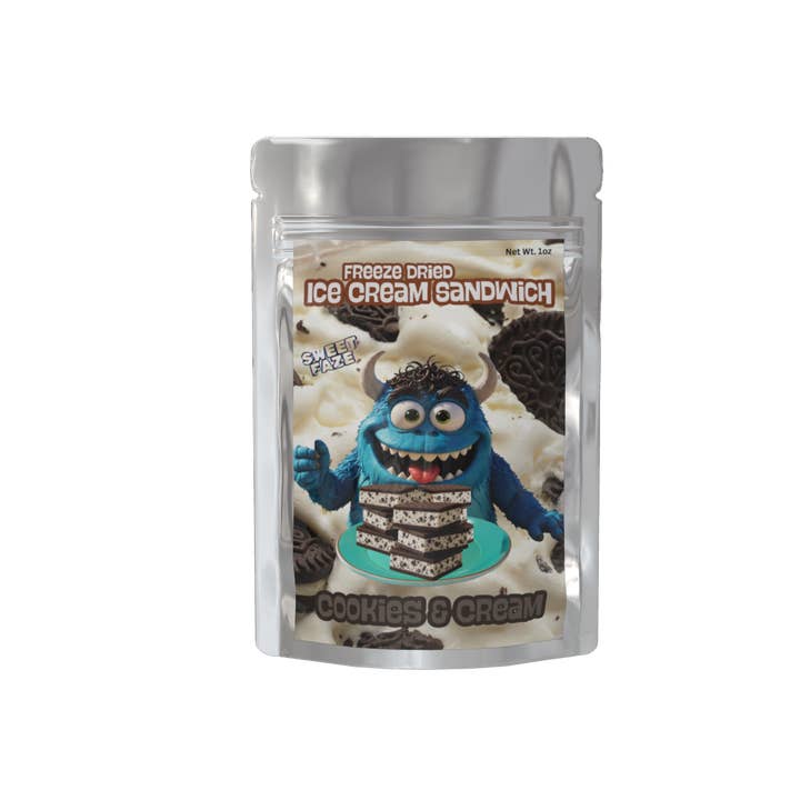 Freeze Dried Ice Cream Sandwich| Cookies N Cream - Wholesale and other Purchase Wholesale freeze dried sweets. Free Returns & Net 60 Terms on Faire trending on Faire.