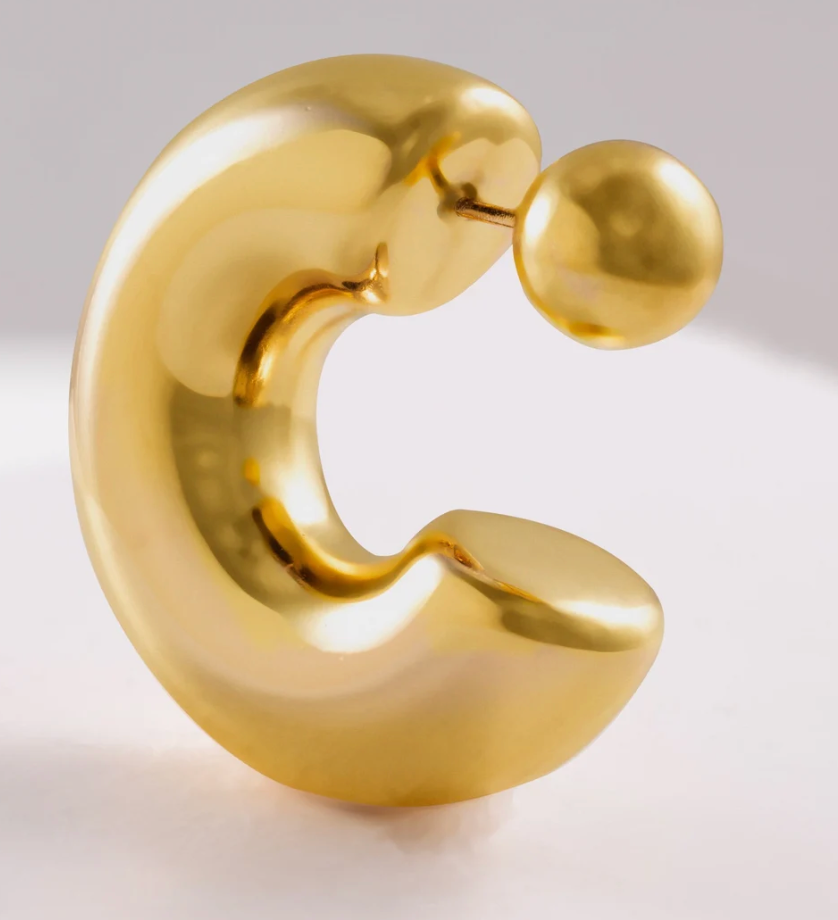 HoopLa - Vendita all'ingrosso Orecchini a cerchio - Orecchini a cerchio Puffy Thea in acciaio inox4