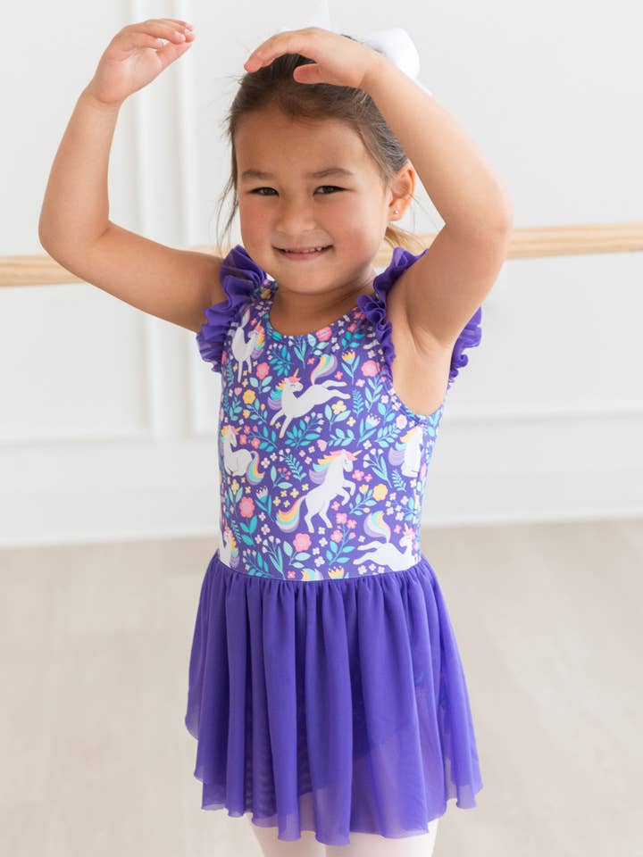 Blue Girls Unicorn Meadow Flutter Sleeve Dance & Gymnastics Leotard
for wholesale on Faire3