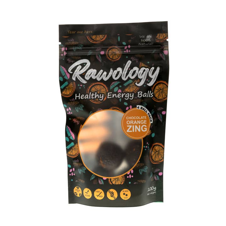 Chocolate Orange Zing Energy Balls for wholesale by Rawology