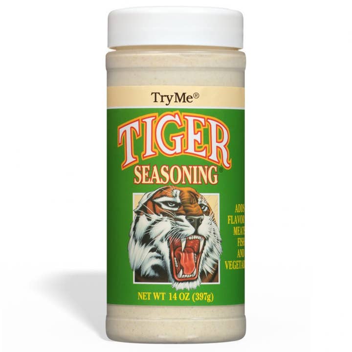 Try Me Tiger Seasoning for Meat Fish and Vegetables, 14oz Bottle for wholesale by Tiger Sauce