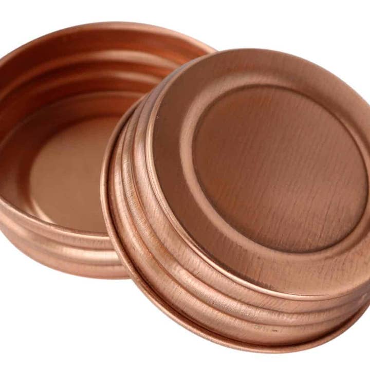 Mason Jar Lifestyle - Wholesale Drink Lids - Shiny Copper Decorative Mason Jar Lids 4 Pack