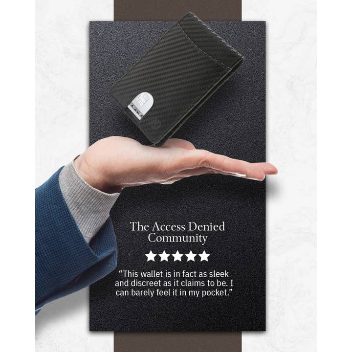 Access Denied Accessories - Wholesale Wallet - Men's - Genuine Leather Slim Money Clip Bifold Wallet For Men RFID