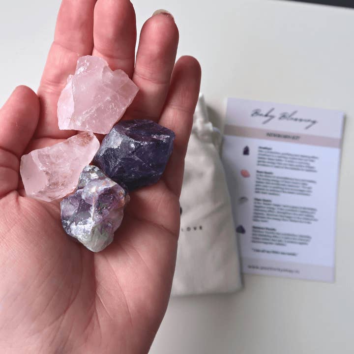 Positivity Shop - Venta al por mayor Piedras/cristales espirituales - Juego de piedras preciosas para recién nacidos | Gemas para habitación de bebé | Niños