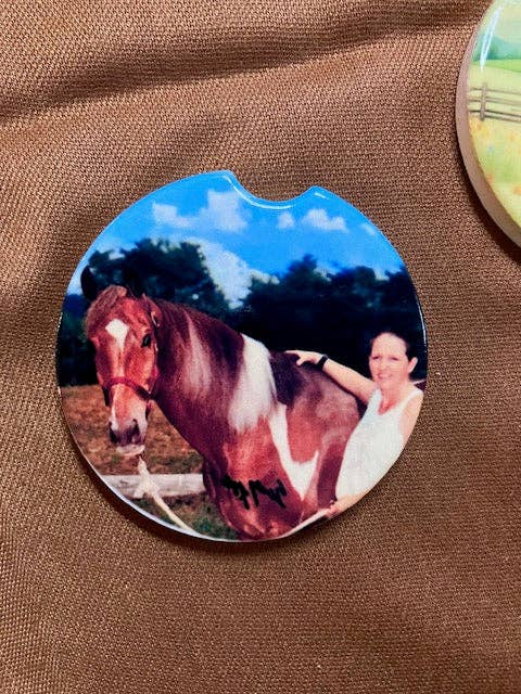 The Gift Horses – wholesale Car coaster – unisex – Personalized Ceramic Car Coasters – Custom Photo or Text – Unique Gift for Drivers, Horse & Pet Lovers, Friends & Family – Set of 25