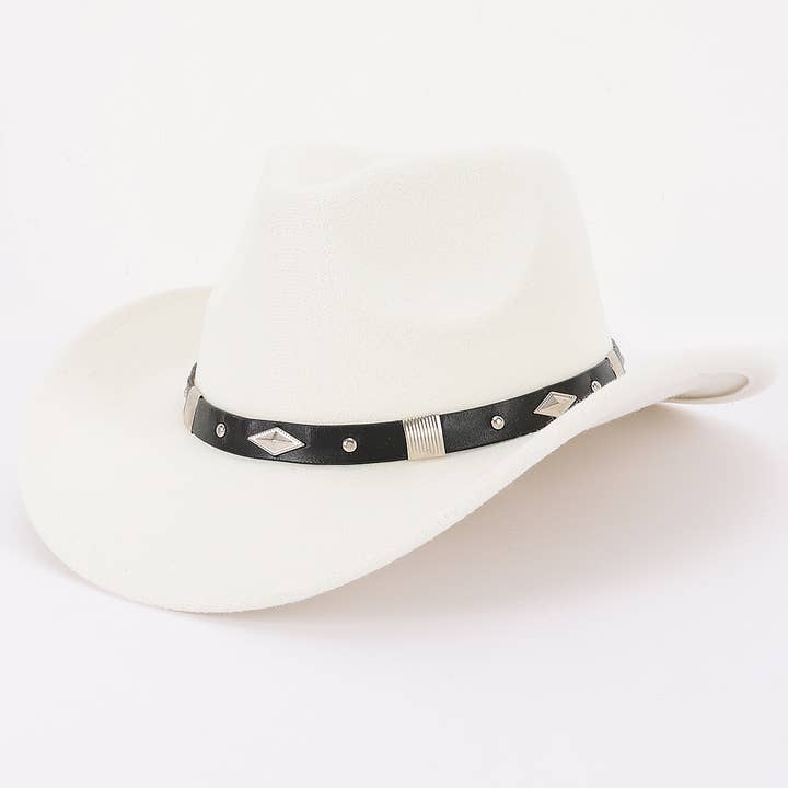 3AM BY H&D ACCESSORIES - Vente Chapeau en feutre - femme - Chapeau Fedora Western en fausse laine7