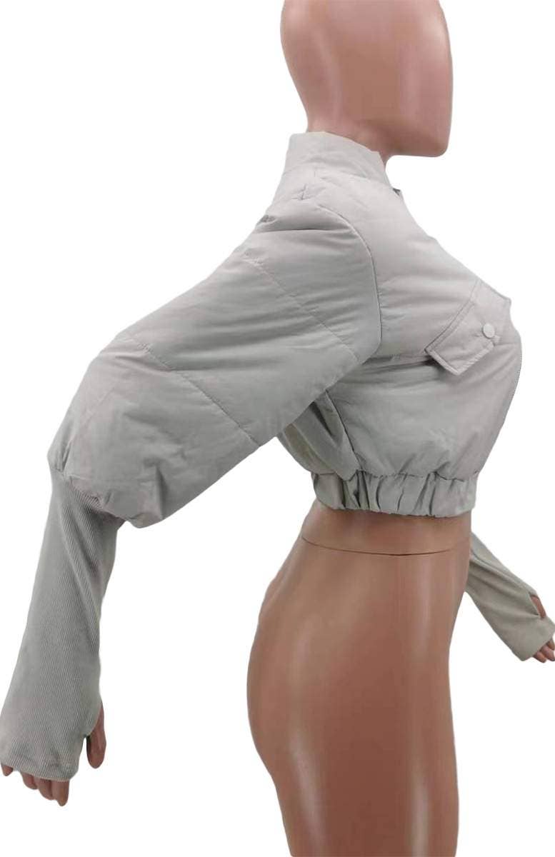 Flarix - Venta al por mayor Chaqueta - Mujer - abrigos casuales de invierno de color puro para mujer12