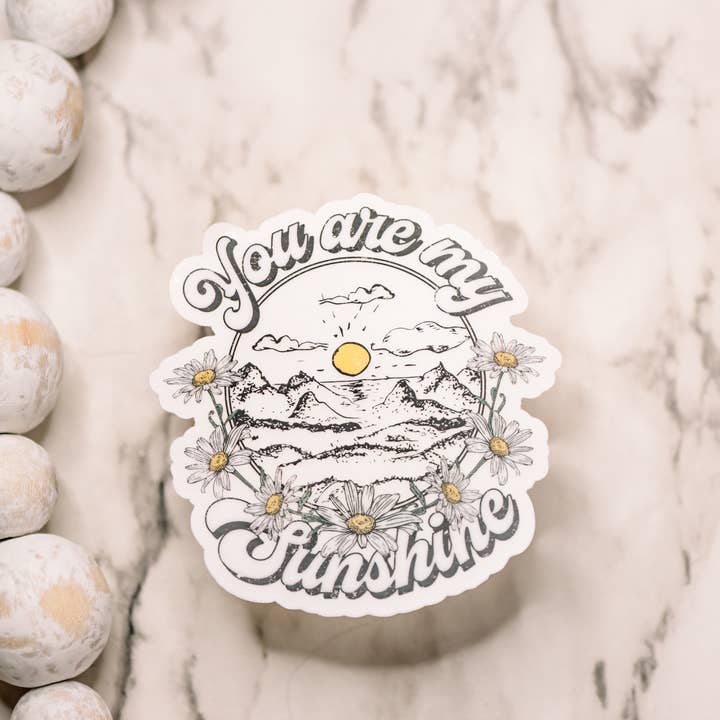 Savannah and James Co - Wholesale Sticker - You Are My Sunshine Clear Vinyl, Sticker, 3x3 in.1