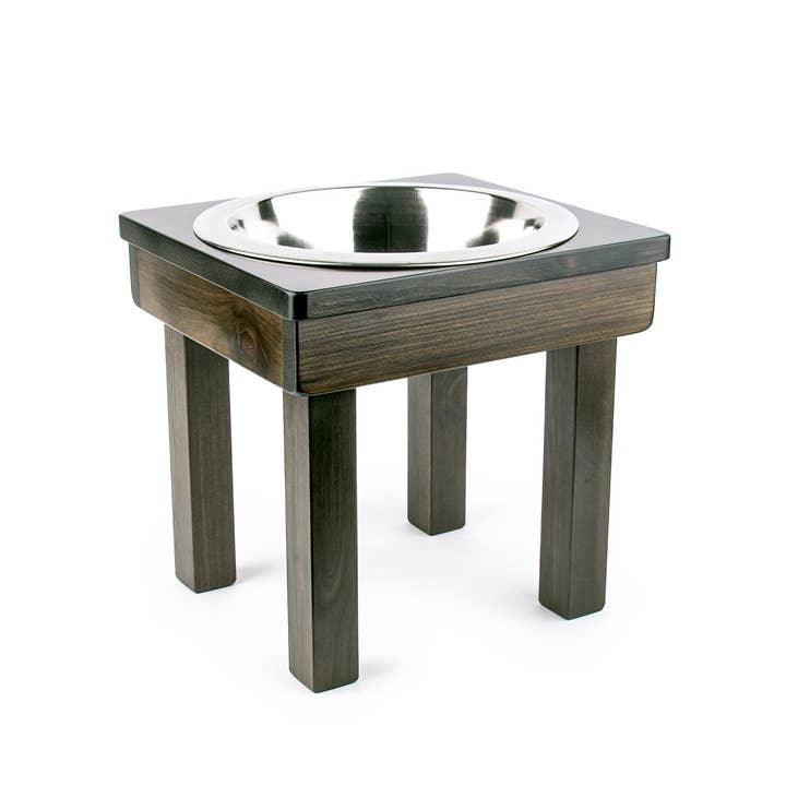 Ozarks Fehr Trade Originals - Wholesale Pet Bowl - Cat/Dog - 12" Tall, Medium Single Bowl Raised Feeder for Dogs