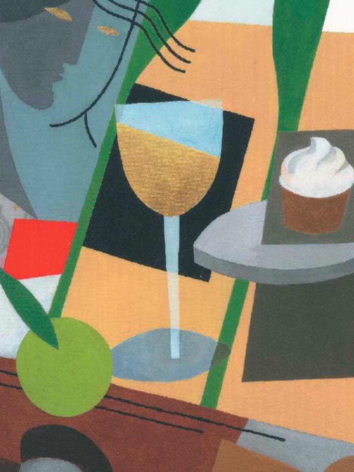 Kubistisk violin til musik- og vinelskeren. for engroshandel hos VMazzoni