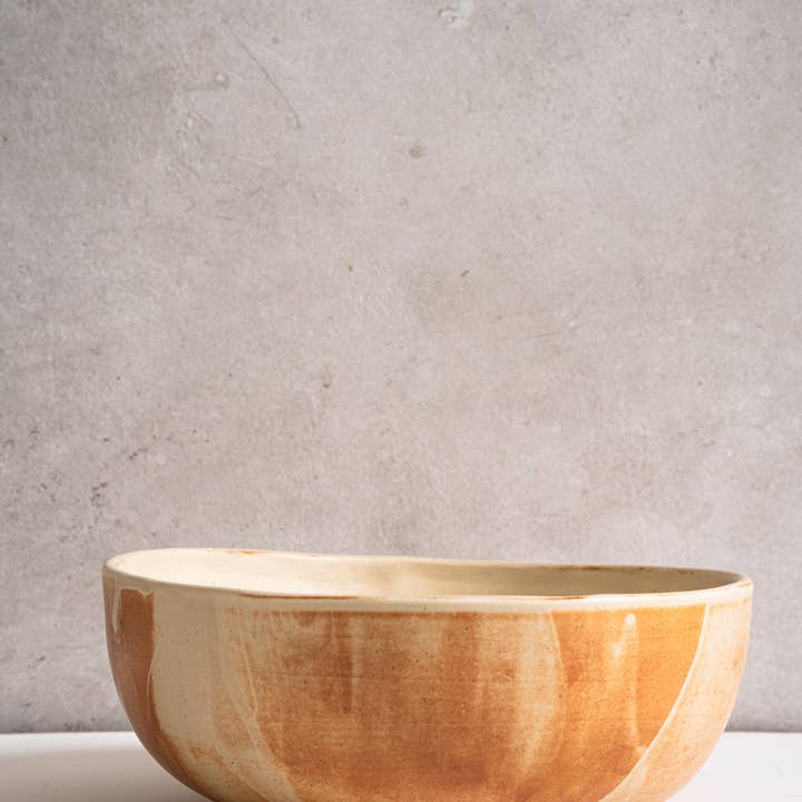 Creating Comfort Lab - Wholesale Serving bowl - Caramel Stoneware Nesting Bowl Set4