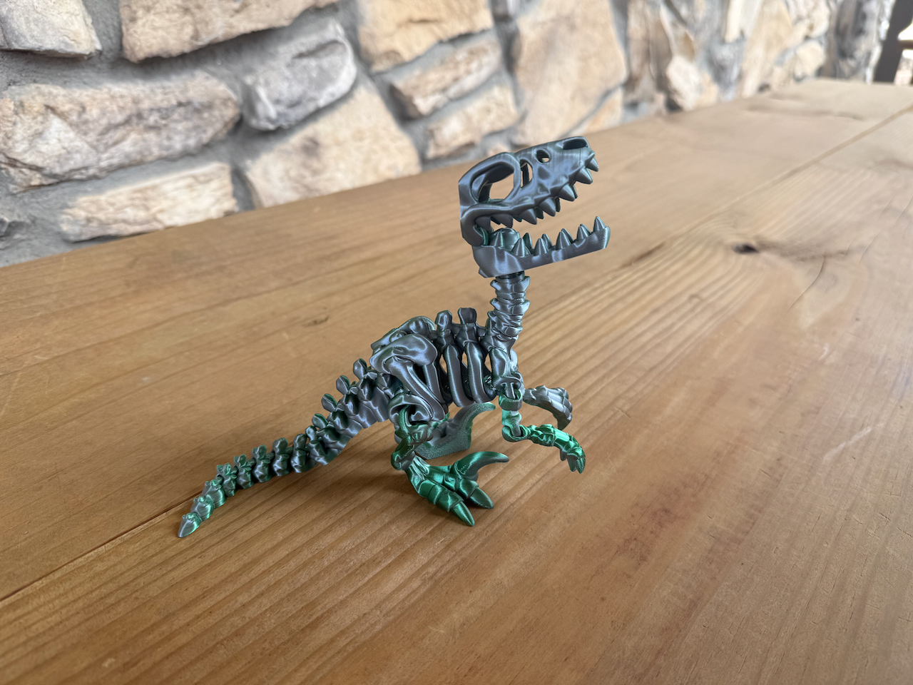 LNZ Custom Design - Vendita all'ingrosso Giocattolo fidget - Bambini - Scheletro di Velociraptor 3D Flexi - Dinosauro Sensoriale Raptor3