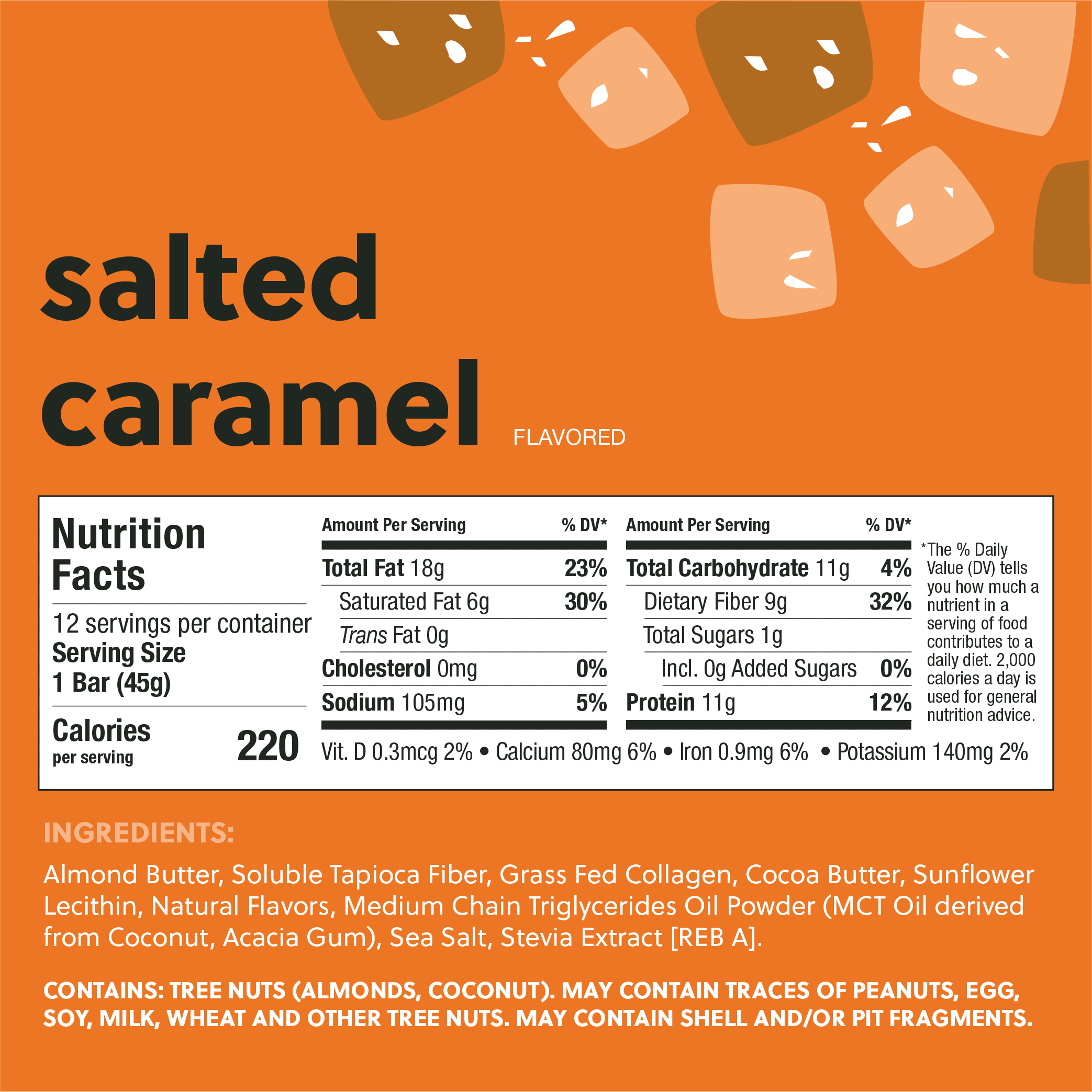 Perfect Keto - Vendita all'ingrosso Barrette - Barrette Proteiche al Collagene + MCT (12 pezzi) a Basso Contenuto di Carboidrati, Senza Glutine12