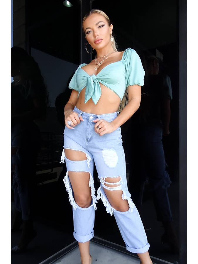 CEFIAN FASHION – Engroshandel Bluse - Dame – SEXET JASMIN FRONT SLIPS SOMMER TOP4