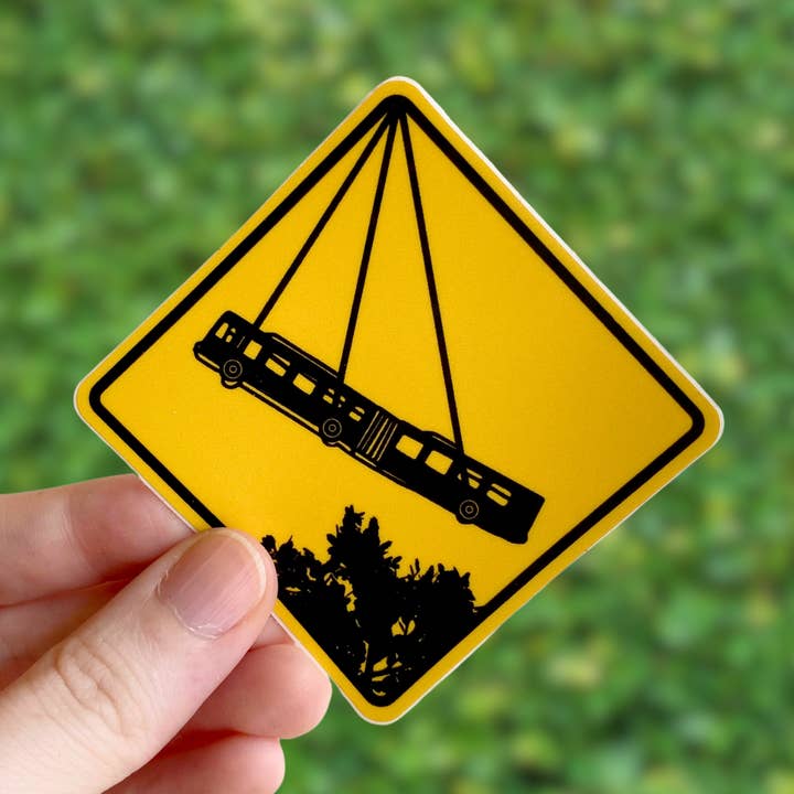 Crane Bus Sign for wholesale by Squirrel Hill Design and Craft