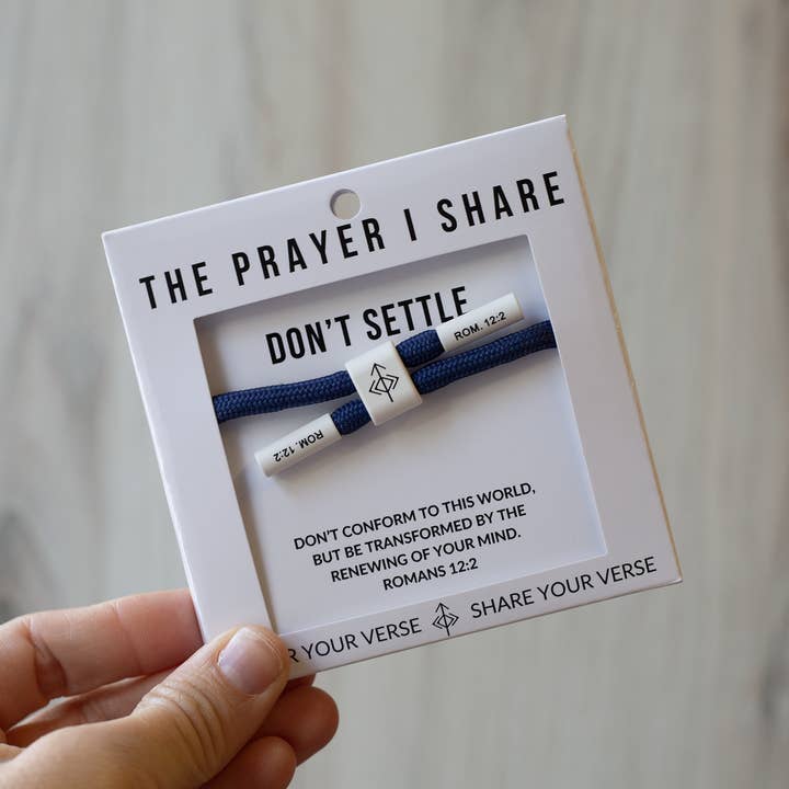 The Prayer I Share - Vendita all'ingrosso Bracciale in tessuto/intrecciato - Bracciale DON'T SETTLE Christian Cord4
