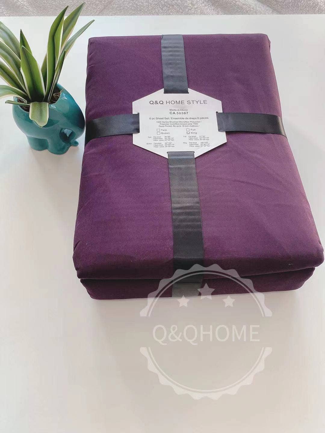 Q&Q HOME - Wholesale Sheet Set - QQ-HOME 6 Pieces Super Soft Microfiber Sheet Set7