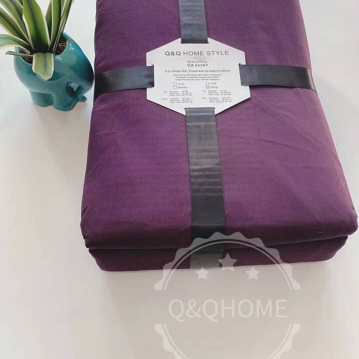 Q&Q HOME - Wholesale Sheet Set - QQ-HOME 6 Pieces Super Soft Microfiber Sheet Set7
