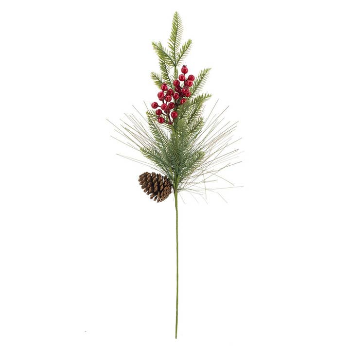 A&B Home Group Inc. – wholesale Christmas decoration – 30" Mixed Pine Spray - Green/Red
