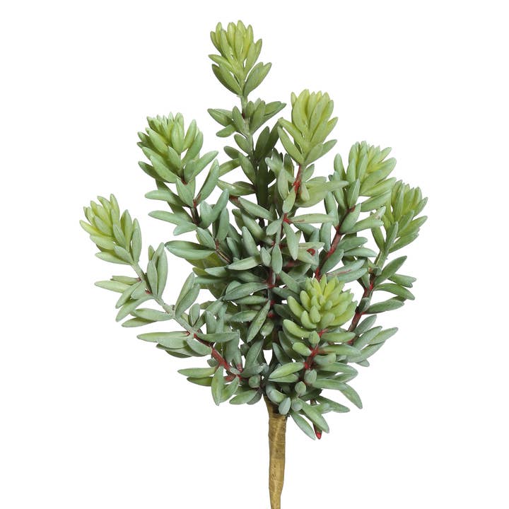 Vickerman 8" Artificial Green and Red Sedum Pick, Set of 3 for wholesale on Faire