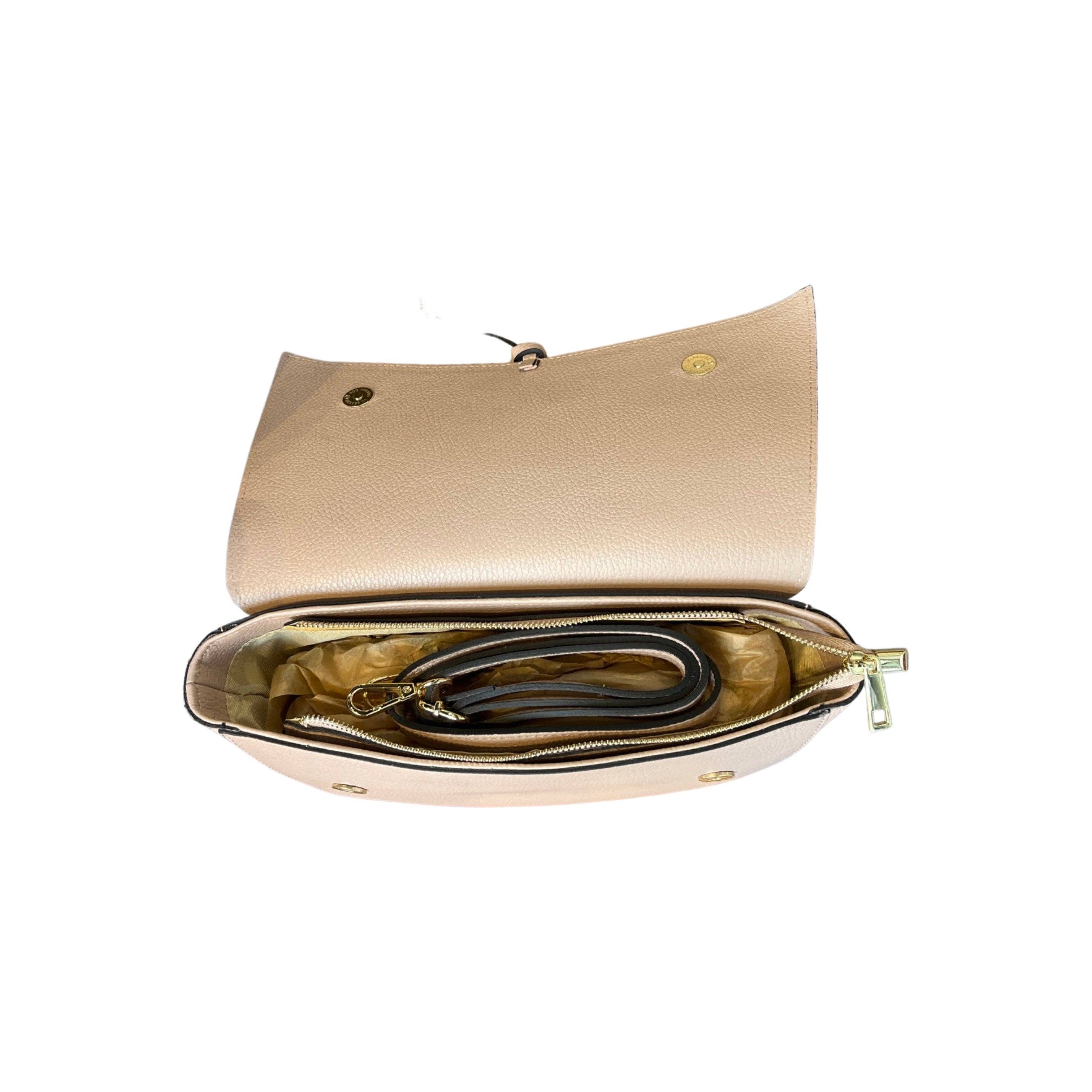 Louisa lee – Bolsa de ombro – Mulher por atacado – BOLSA DE OMBRO IVANA NUDE EM COURO GRANULADO3