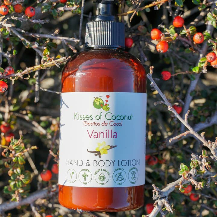 Loção para mãos e corpo de baunilha por atacado de Kisses of Coconut