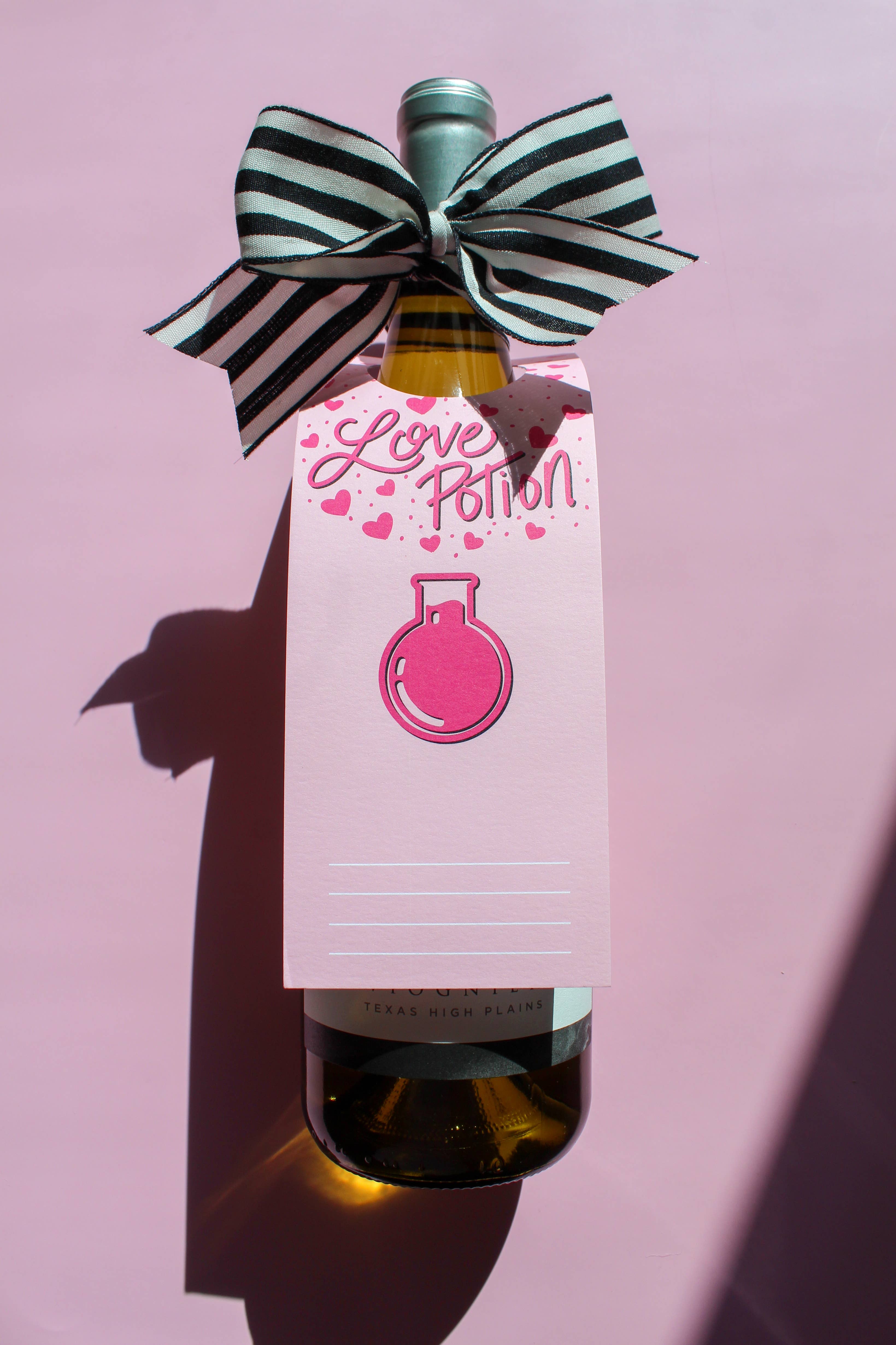Birdie Mae Designs - Wholesale Gift Tag - Love Potion Valentine Bottle Neck Gift Tag Set with Ribbon0