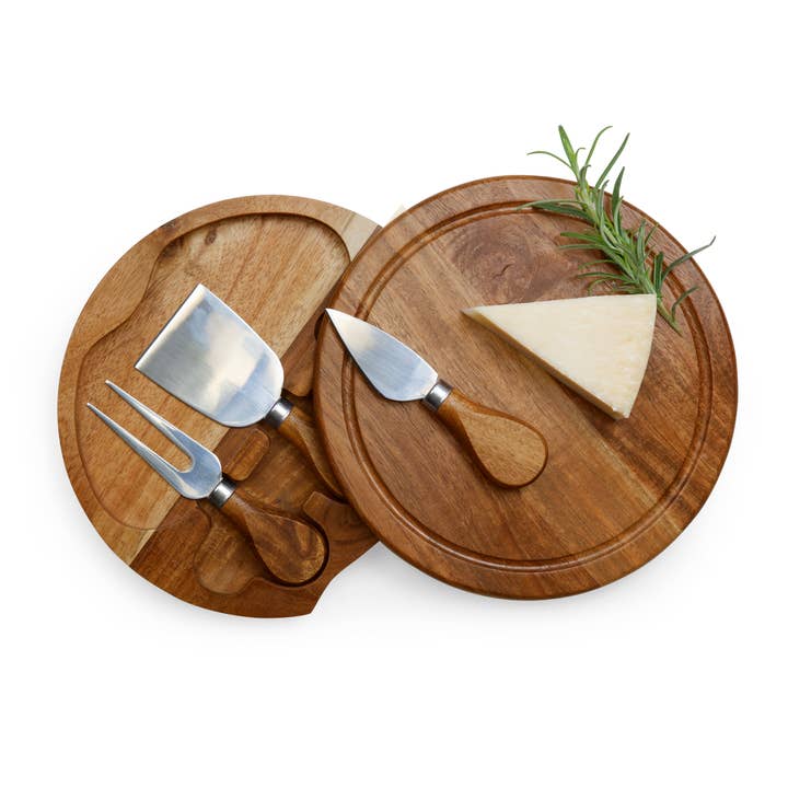 Acacia Brie Cheese Cutting Board & Tools for wholesale on Faire3