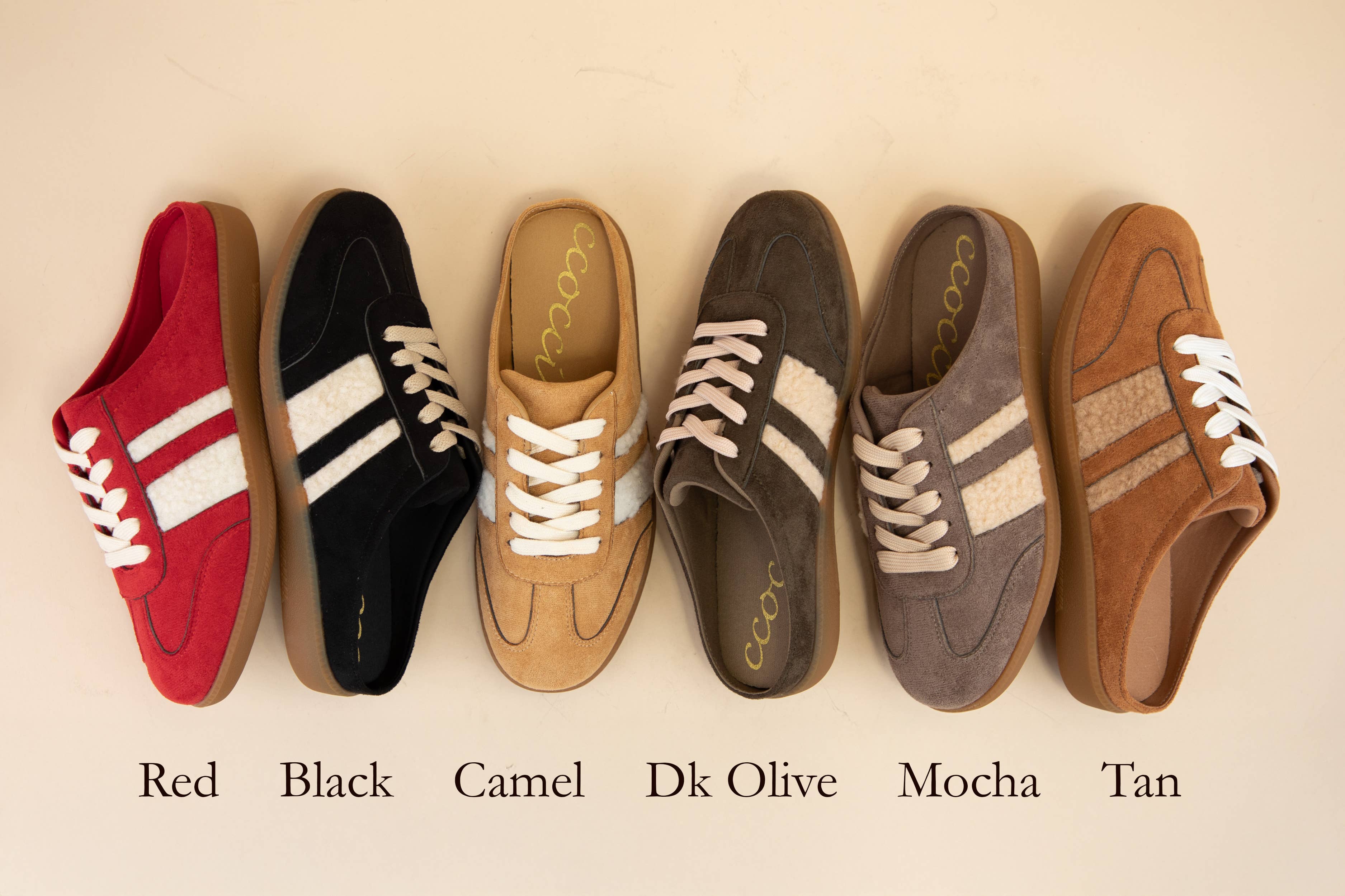 CCOCCI - Wholesale Lifestyle Sneakers - Women's - SANDRA FUR STRIPE DESIGN BACKLESS MULE COURT SNEAKERS28