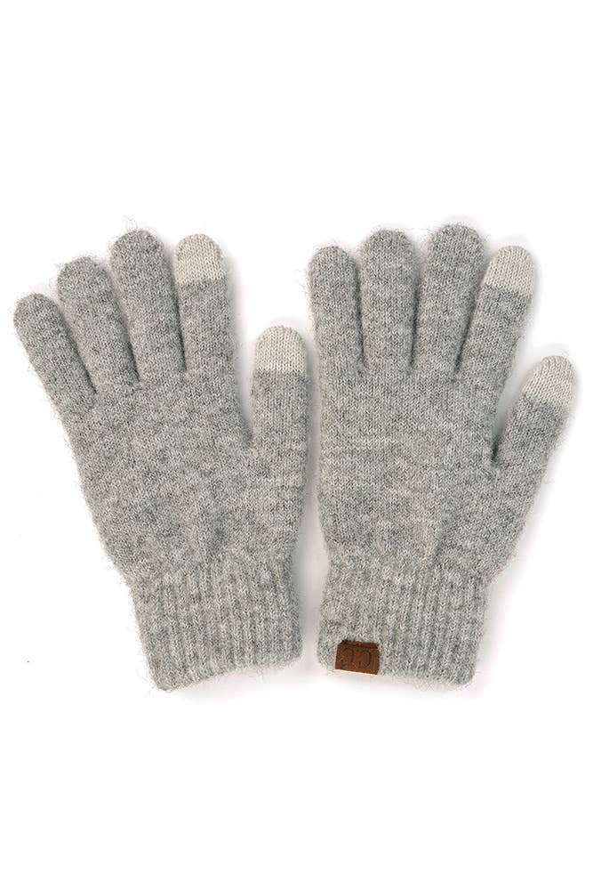 Hana - Wholesale Gloves - Women's - C.C Heather Knit Plain Gloves6