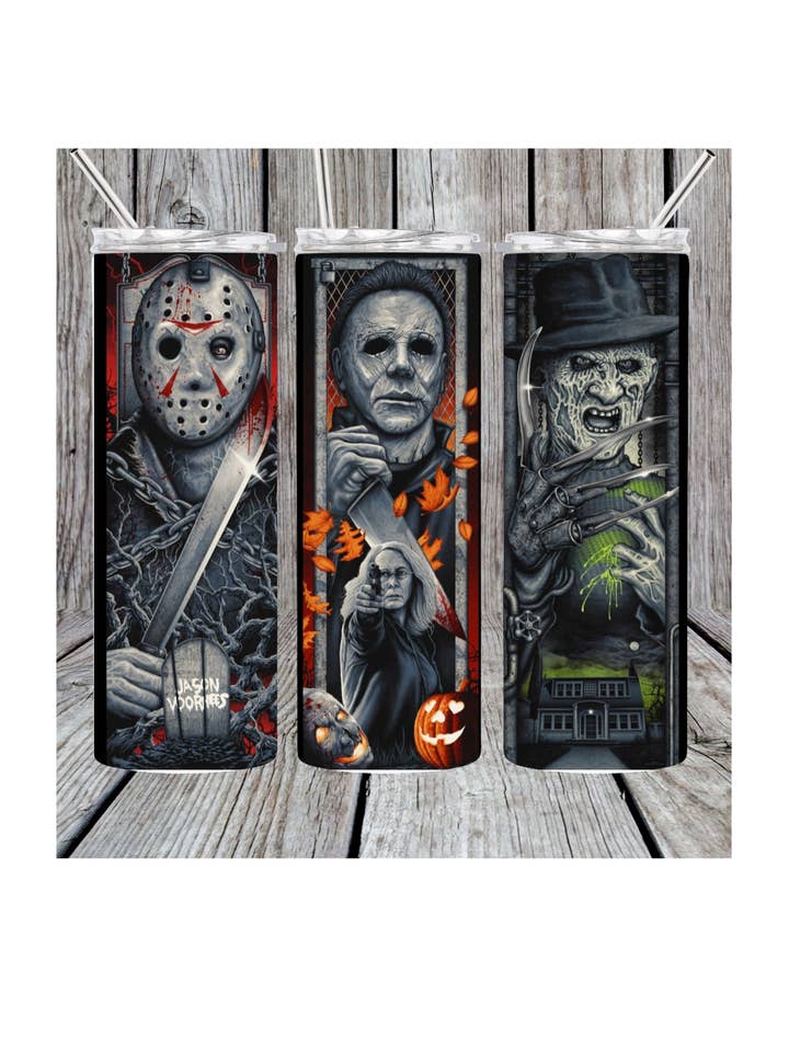 Horror movie tumbler for wholesale by Eclectic Wallflower Boutique