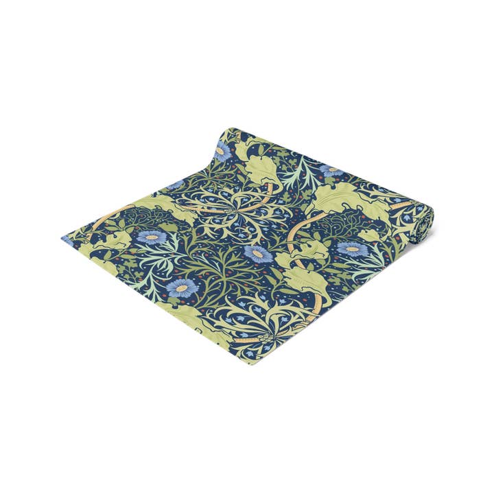 Willy Morris Home Emporium - Wholesale Table runner - Table Runner inspired by William Morris - Seaweed Collection (Blue Flower)12