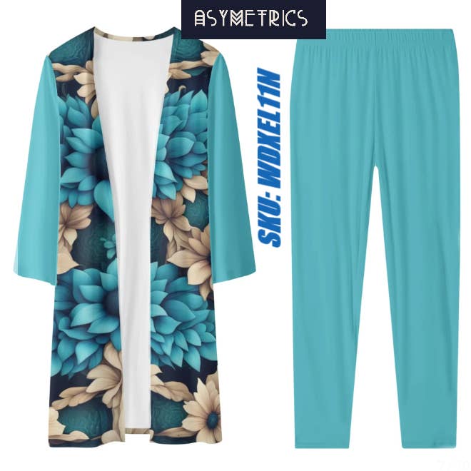 Neues Langärmliges Set aus Strickjacke und Leggings für Damen von Asymetrics für den Großhandel von E=M/C2