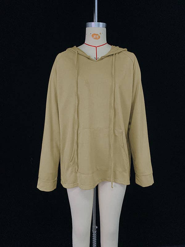 GREEN Original Solid Color Hoodies&Wide Leg Pants Two Pieces Set for wholesale on Faire4