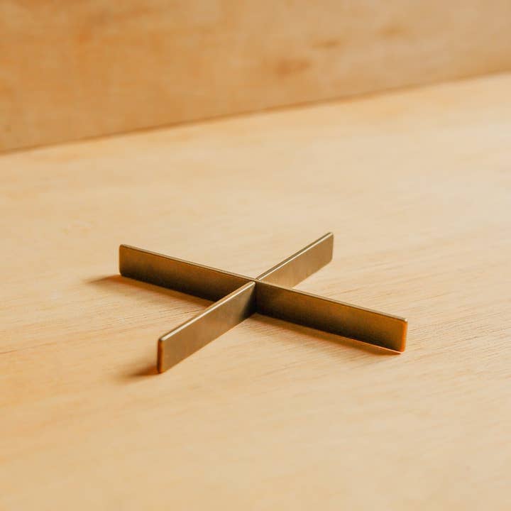 Pivot - Wholesale Coasters - X Coasters - Brass (Set of 4)4